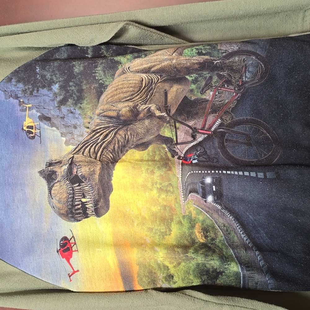 Wonder Nation Dinosaur Pajama Set - Green and Black Size 10/12 - Picture 2 of 6